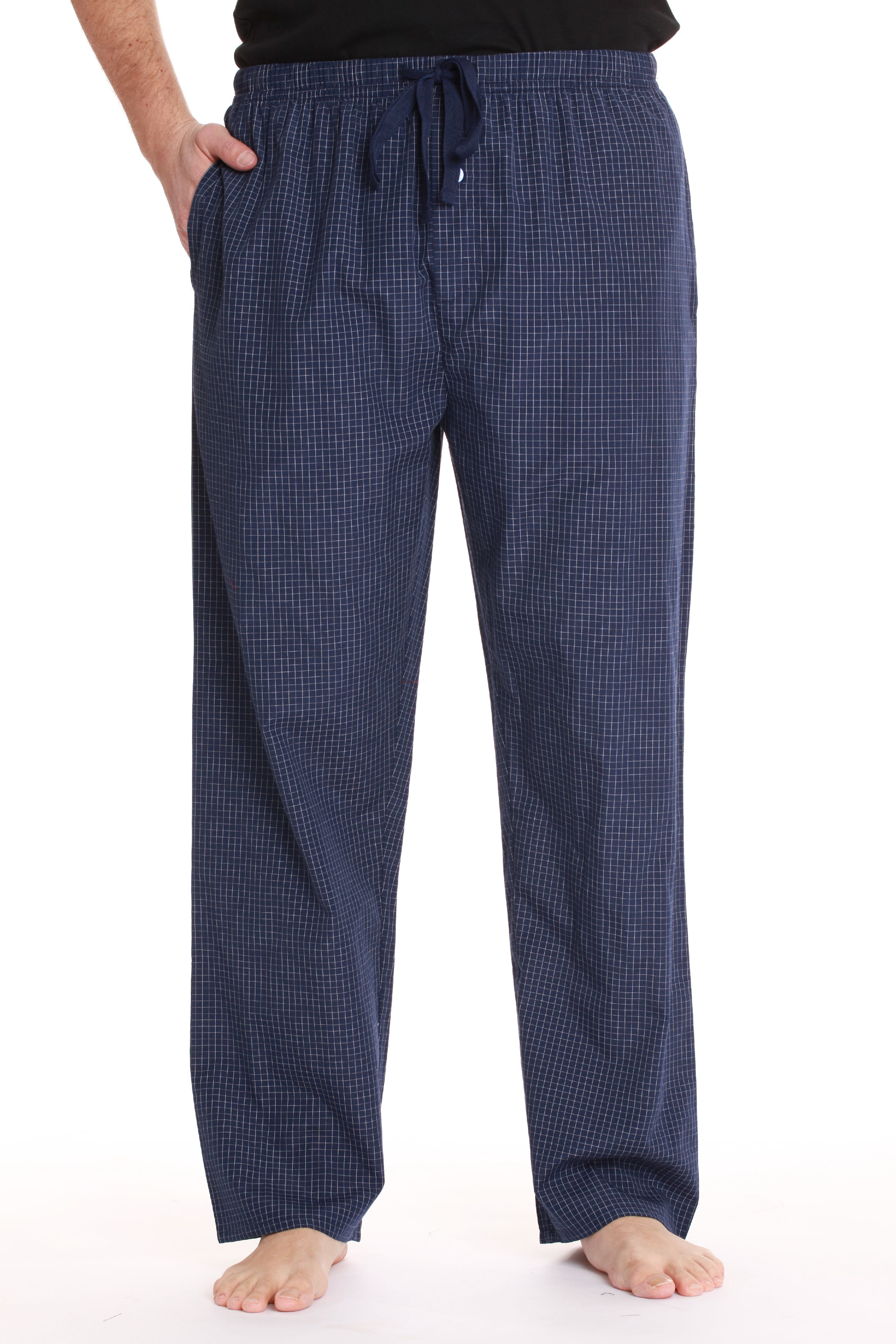 #followme Mens Pajama Pants Pajamas for Men (Navy White, Large ...