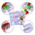 thumbnail image 2 of 100 Pieces Smell Proof Bags Holographic Packaging Bags Storage Bag For Food Storage, 2 of 4
