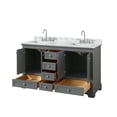 thumbnail image 3 of Wyndham Collection WCS202060DWHCMUNSMXX Deborah 60" Free Standing Double Vanity Set -, 3 of 7