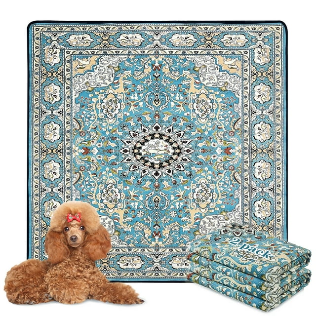 Pack de 2 almohadillas de adiestramiento para perros, 122 x 122 cm, lavables y a prueba de fugas