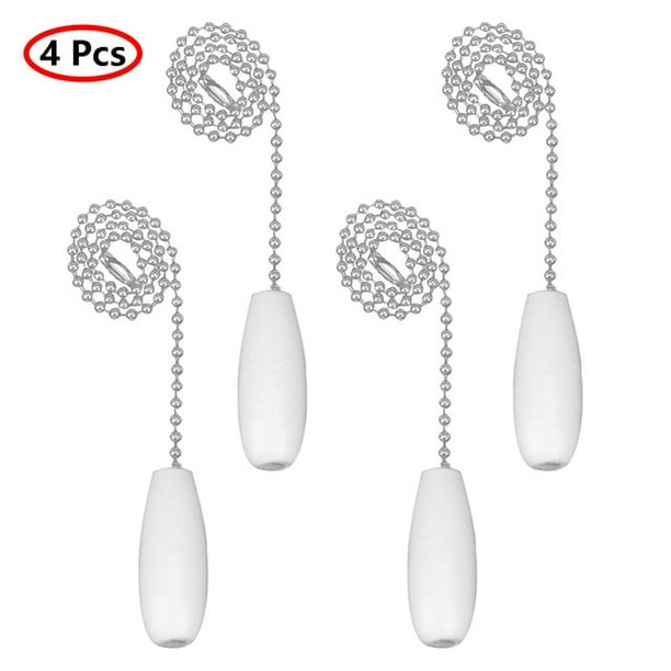 4Pcs Ceiling Fan Pull Chains Wooden Ceiling Fan Chain Pulls Wooden