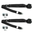 thumbnail image 1 of Chevy Impala 1958 Standard 3 Point Black Retractable Bucket Seat Belt Kit with Bracketry - 2 Belts, 1 of 1