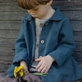 thumbnail image 5 of WOLLED Kids Boys Girls Spring Fall Jackets Toddler Lapel Buttons Trench Coat for 1-7 Years Girls Cotton Embroidery Outerwear, 5 of 9