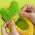thumbnail image 4 of Otqutp Cute 3D Frog Fuzzy Slippers for Toddler Kids Winter Cotton Warm Cozy Plush Sandals Boys Girls House Slide Sandals, 4 of 9