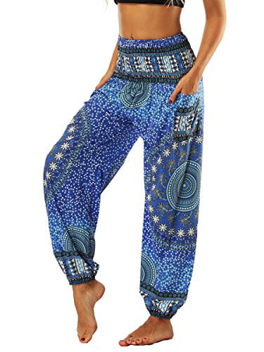 Adogirl Women's Boho Yoga Pants Harem 