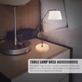 thumbnail image 5 of OUNONA 2pcs Round Light Base Solid Wood Lamp Parts for Making Lamps Brown Color, 5 of 5