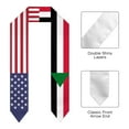 thumbnail image 2 of Sudan & USA United States Flag Shawl Sash Stole Graduation Shawls Wraps Scraf For International Study, 2 of 5