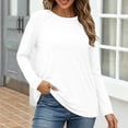 thumbnail image 6 of Ruimatai Womens Casual Tops Crew Neck Raglan Long Sleeve Loose Basic Pullover Blouses, 6 of 9