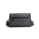 thumbnail image 2 of Bolsa Bandolera Elegante De Pu A Cuadros Para Hombre Cuadritos Belug Gris Negro, 2 of 5