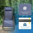 thumbnail image 4 of YANG2 Infinity Zero Gravity Chair, Outdoor Lounge Patio Chairs with Pillow and Utility Tray Adjustable Folding Recliner for Deck,Patio,Beach,Yard Pack 2 (Blue), 4 of 9