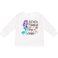 thumbnail image 3 of Inktastic 100 Magical Days of School with Blue Mermaid and Fish Boys or Girls Long Sleeve Toddler T-Shirt, 3 of 5