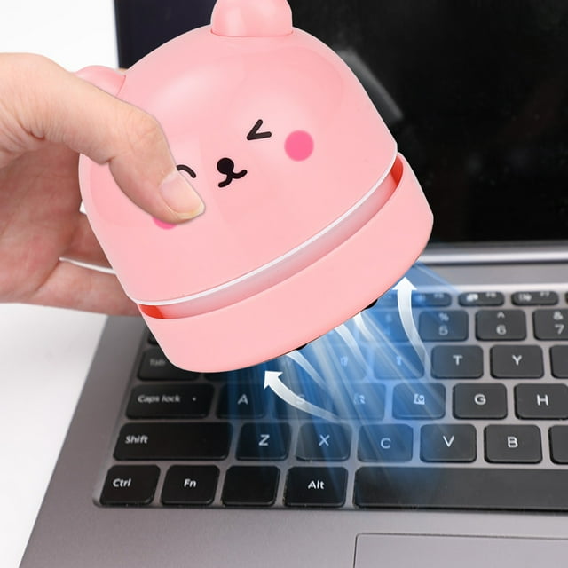 HaoXun Battery Powered Mini Desktop Vacuum Cleaner - Handheld Portable Wireless Small Vac for Home Office Desk Cleaning
