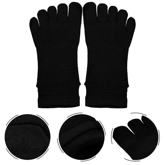 Homoyoyo 2Pares De Calcetines Cinco Negro Para Ejercicio Y Correr Mujer