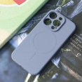 thumbnail image 1 of Liquid Silicone Case For iPhone 16 15 14 13 12 11 Pro Max Plus Phone Magnetic Wireless Charger For Magsafe Shockproof Back Cover Gray For iPhone 13, 1 of 6