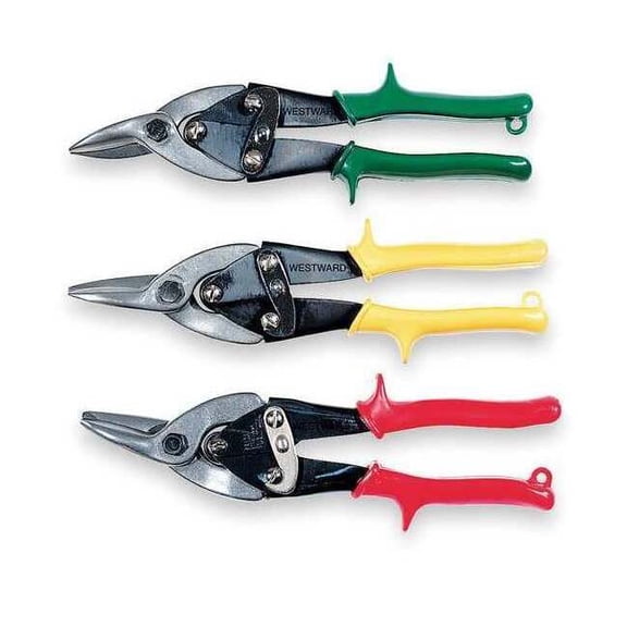 Westward Aviation Snip Set, Left/Right/Straight, 9 3/4 in, Steel 4PM06
