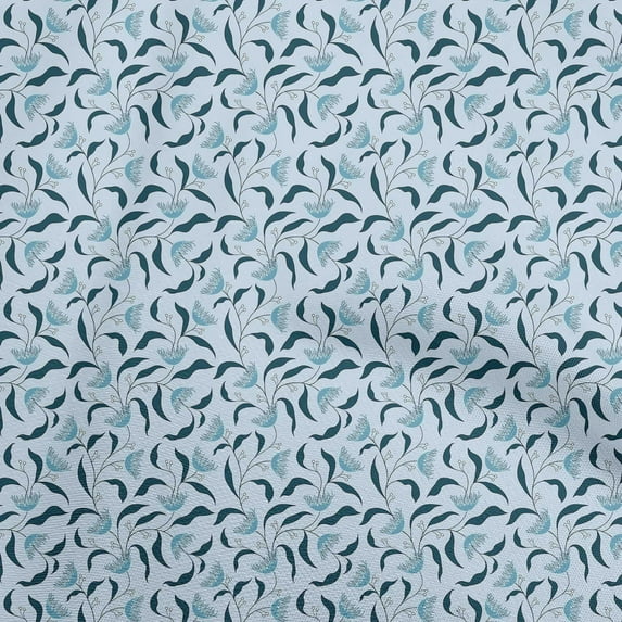 oneOone Cotton Flex Light Blue Fabric Asian Batik Floral Sewing Fabric By The Yard Printed Diy Clothing Sewing Supplies 40 Inch Wide