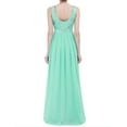 thumbnail image 3 of HULIJA Women Sleeveless Chiffon Bridesmaid Dress Evening Party Maxi Gown Turquoise 14, 3 of 7