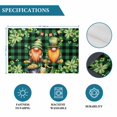 thumbnail image 6 of St. Patrick's Day Placemats Set of 12, Cute Gnomes Lucky Shamrocks Green Black Plaid Placemats for Dining Table, Place Mats for Kitchen Tabletop, Waterproof Wipeable Dining Table Mats Set, 6 of 9