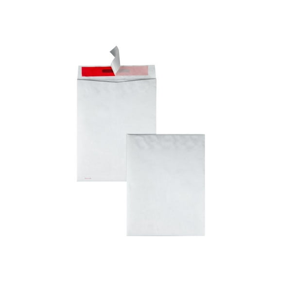 Quality Park Products QUAR2420 Tyvek Tamper-Indicating Envelopes- Plain- 10in.x13in.- White
