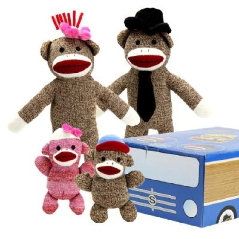 Handmade Sock Monkey; Cat; Cats; Sock Animal; Stuffed Animal; Baby Shower; Nursery; Baby Girl; Baby Boy; Stripes; Shower Gift; Baby Gift