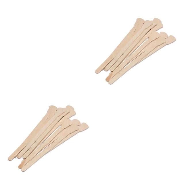 Seitruly Barra de cera para el cabello, herramienta de limpieza de desechable para encerar, pieza de madera, suministros de belleza para raspar, 100/paquete 2piezas Seitruly CBP213361