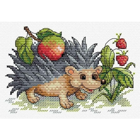 UPC: 4627128730723 | Counted Cross-Stitch Kit Sweet Find SM-218 Needlework By MP Studia Easy Animal Gray Food