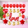 thumbnail image 4 of Globos De Látex De Confeti Con Cinta Para La Decoración De La Fiesta De Cumpleaños De La Boda Conjunto Rojo Sunnimix Globo de San Valentín, 4 of 7