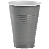 EcoQuality 12oz Silver Plastic Cup - Disposable Clear Plastic Cups - Eco-friendly Cold Cups for Home, Office, Events, Wedding, Parties (60)