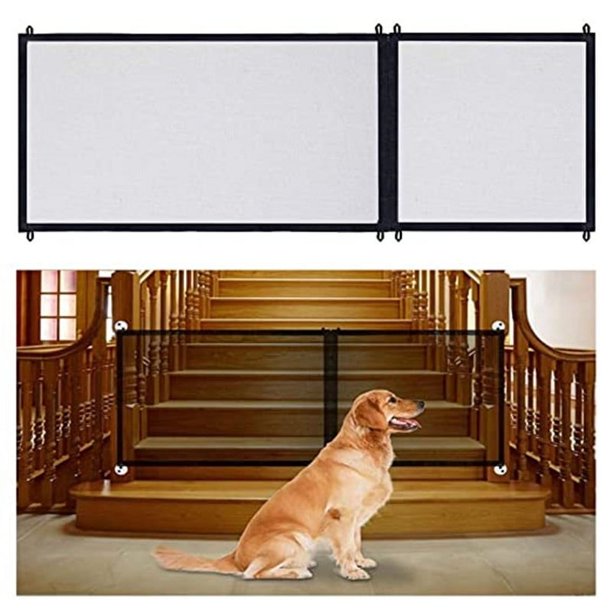 Puerta de seguridad para mascotas, valla para perros, valla protectora portátil y plegable para mascotas.