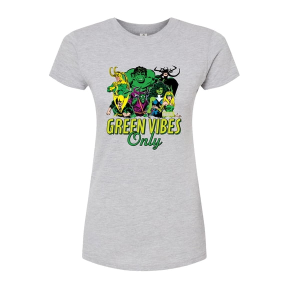 Marvel - St. Patrick's Day Green Vibes Only - Juniors Fitted Graphic T-Shirt