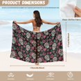 thumbnail image 7 of Uourmeti Sugar Skull Cover ups for Swimwear Women Rose Love Chiffon Scarf Blouse for Swimwear Fashion Bathing Suit Swimsuit Scarf, 7 of 7