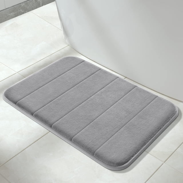 Alfombra viscoelástica para baño Yimobra, cómoda, 60 x 43 cm, color gris