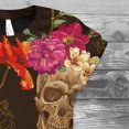 thumbnail image 3 of De Camiseta blusa con estampado 3D de manga corta para mujer de talla grande, 3 of 6