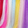 thumbnail image 2 of NAMZI 3 Yard x 59 Inch Glitter Tulle Fabric, Star Moon Sequin Netting for DIY Tutus & Wedding Party Decor, Apricot Color, 2 of 4