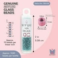 thumbnail image 3 of Miyuki Delica Seed Beads – Size 11/0 (1.6 mm), DB1228, Transparent Caribbean-Teal Luster, 7.2 g, Approx. 1440 Beads, 3 of 7