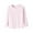 Pink, variant on ZyeKqe Unisex Kids Long Sleeve Shirts Crewneck T-Shirts Solid Color Tees Pullover Soft Top Blouse