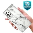 thumbnail image 3 of Samsung A03S Case, Rosebono Slim Hybrid Shockproof Hard Cover Graphic Fashion Colorful Skin Cover Armor Case for Samsung A03S (White Marble), 3 of 5