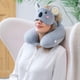 thumbnail image 4 of Almohada de viaje de espuma viscoelástica para animales, cómoda almohada para el cuello con bonita máscara para los ojos, almohada de viaje ligera para avión, coche, tren, autobús y uso doméstico, 4 of 4