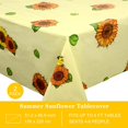 thumbnail image 2 of 2 Pieces Summer Sunflower Tablecloth 51.2 x 86.6 Inch Rectangular Table Covers Sunflower Elastic Tablecover for Birthday, Graduation Party, Kitchen Dining Room, Baby Shower Decorations, 2 of 7