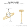 thumbnail image 6 of Rosec Jewels Moissanite Solitaire Engagement Ring 1 Carat - Vintage Style Ring (6X8 mm Oval, D-VS1 Quality Certified), 14K Yellow Gold, US 3.00, 6 of 9