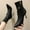 Black, variant on Jsaierl Women's Mid Calf Pointed Toe Boots Stilettos High Heels Fashion Party Dressy Stripper Heels Boots For Ladies