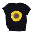 thumbnail image 3 of Pompotops T-Shirt à Manches Courtes Imprimé Tournesol pour Femmes, 3 of 5