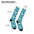 thumbnail image 3 of Bingfone Compression Socks for Women and Men Long Socks for Running Athletic Cycling Nurse-Daisies Flowers, 3 of 8
