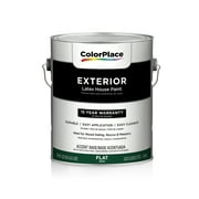 ColorPlace Classic Exterior House Paint, Flat, Accent Base, 1 Gallon