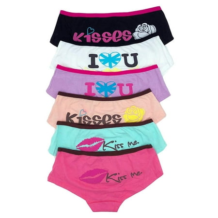 Pink Lover Iheyi 6 Pieces Hiphugger Mixed Color Cotton Bikini Panty S/M/L/XL (Large)
