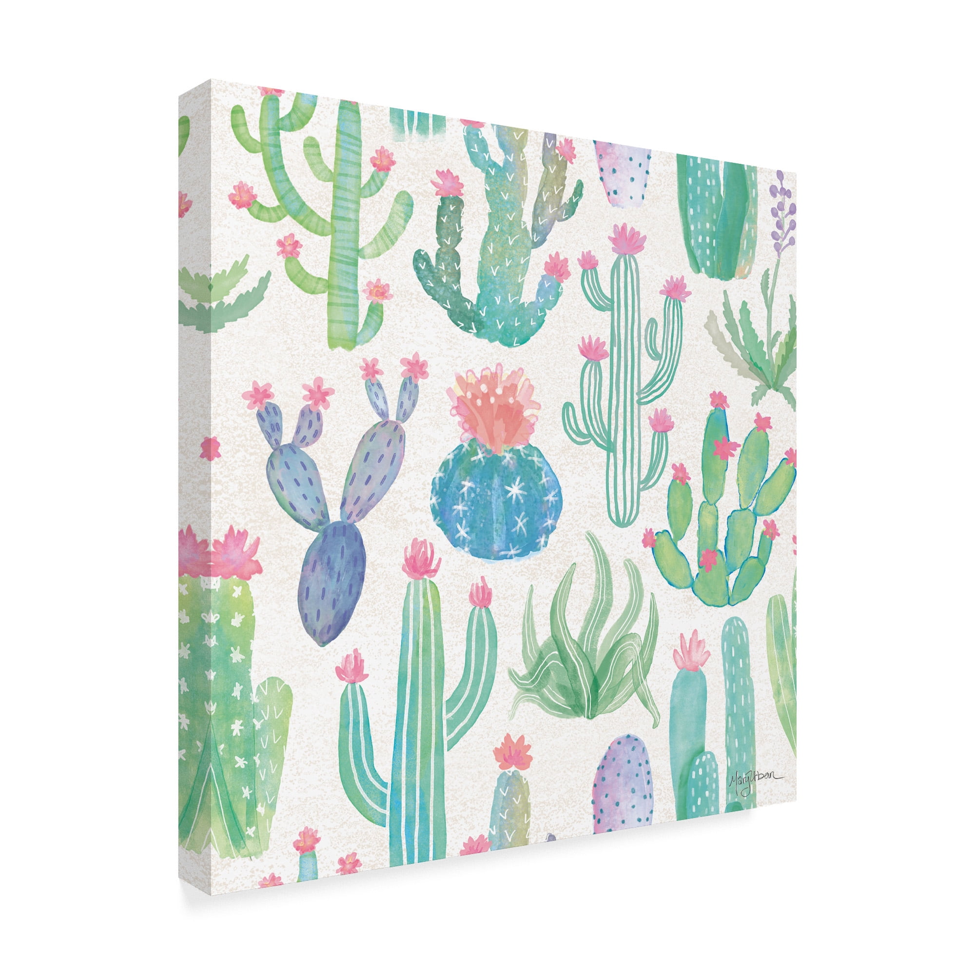 Trademark Fine Art 'Bohemian Cactus Step 01A' Canvas Art by Mary Urban