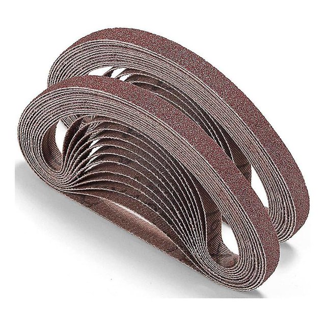 Correa de lijado, paquete de 24 lijadoras de archivos de óxido de aluminio de 1/2 x 18 pulgadas Bel