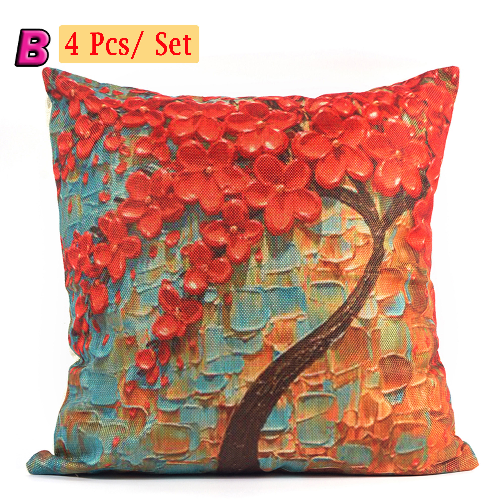 NK 4 Pcs Decorative Pillow Case Cushion Cover Clearance 18x18 inch