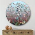 thumbnail image 2 of Designart 'Chinoiserie With Peonies and Birds XI' Traditional Circle Metal Wall Art 29x29 - Disc of 29, 2 of 5