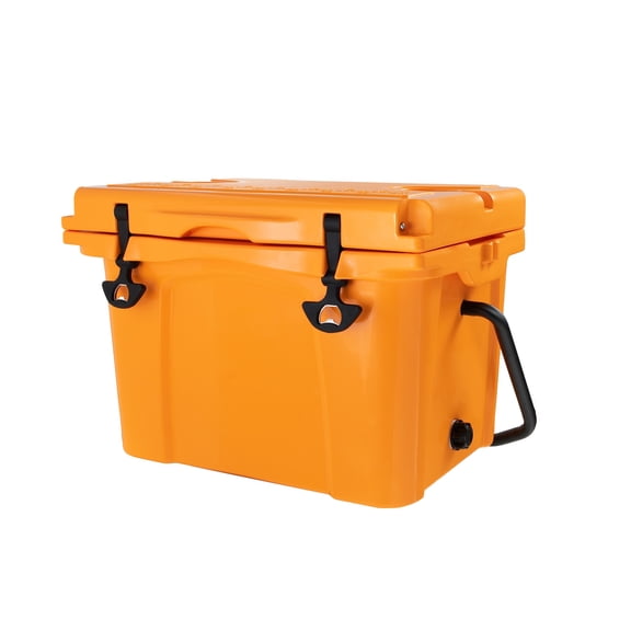 25QT Portable Cooler with Cup Holders & Built-in Bottle Opener for Beach Camping